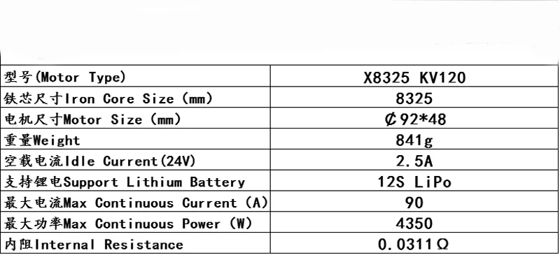 1 шт. X8325(A9) KV120 бесщеточный двигатель водонепроницаемый Толстая линия многоосевой двигатель Черный для RC сельского хозяйства завод БПЛА Дрон модель