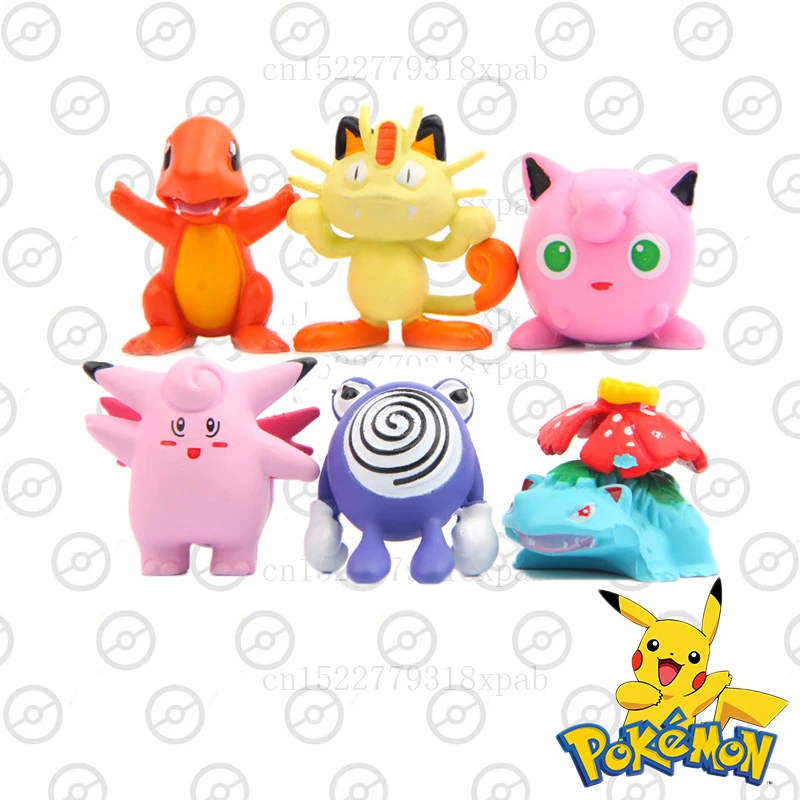 

6pcs/set Pokemon Pikachu Figure Pvc Action Lot Cartoon Pokemoning Doll Toys for Children Movie & TV Model