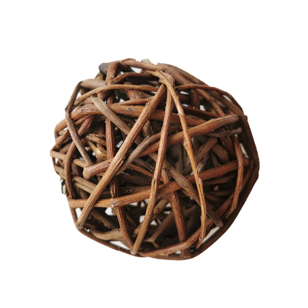Natural Small Animal Activity Chew Toys Rabbits Bird Parrot Play Rattan Balls Natural Willow Balls Small Pet Supplies pet toys pet chew toys hamster toy pet teeth grinding toy small animals pet exercise toy hamster exercise ball pet bird toy hamster climbing toy pet grass ball