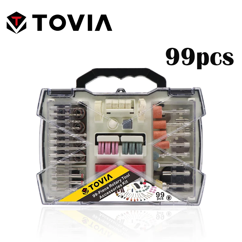 TOVIA 99шт. роторный инструмент Аксессуары для Dremel Набор бит гравер абразивные