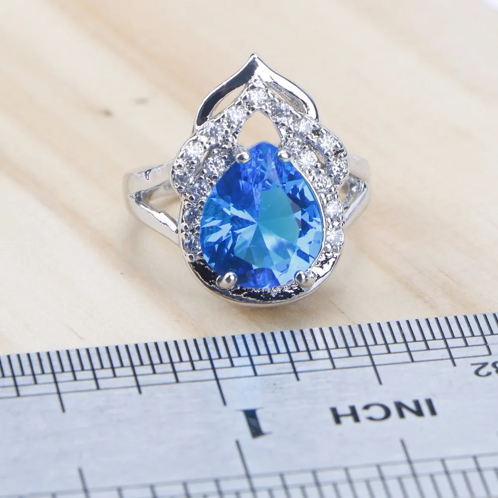 Женский комплект из колье и серёг серебра 925 пробы|wedding jewelry sets|earrings ring setbracelet necklace |