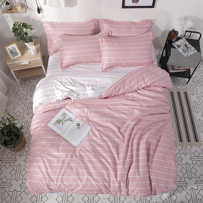 4pcs Printed Queen King Comforter Bedding Sets Bed Sheet Duvet Cover Sets with Pillowcases High Quality Polyester Bedding Sets