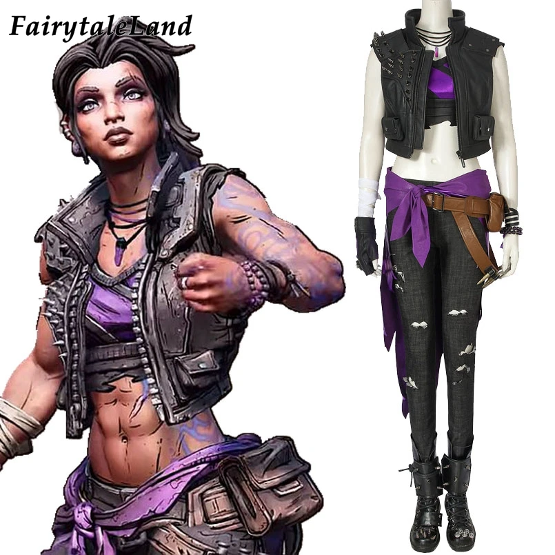 

Borderlands 3 Cosplay Outfit Shooting Game Costume Borderlands Amara Cosplay Suit Boots Custom Made Adult Cosutme Jacket Gloves