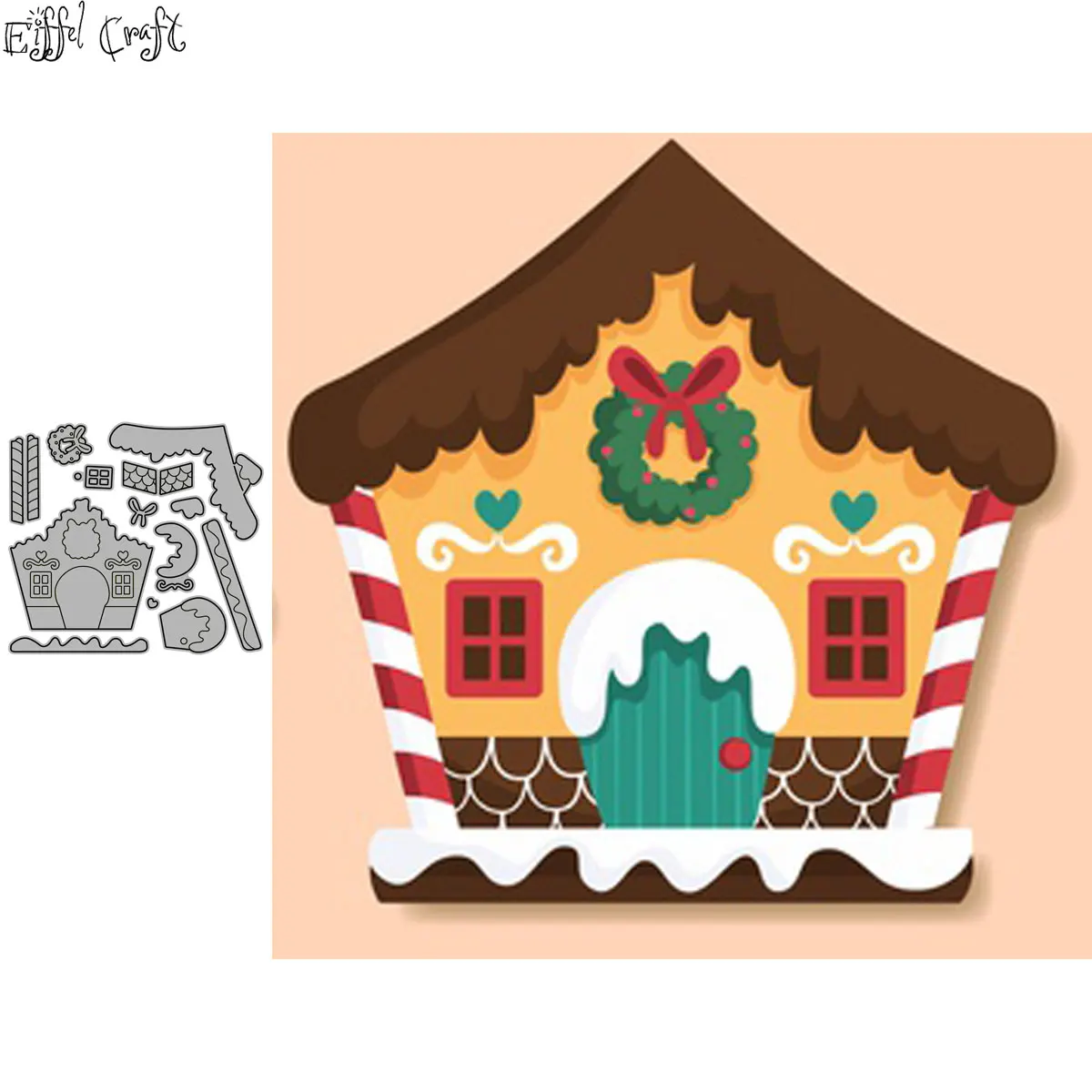 

Christmas Gingerbread House Crafting Dies Emboss Stencil For Metal Cutting Dies Diy Die Scrapbooking Paper Cut Latest