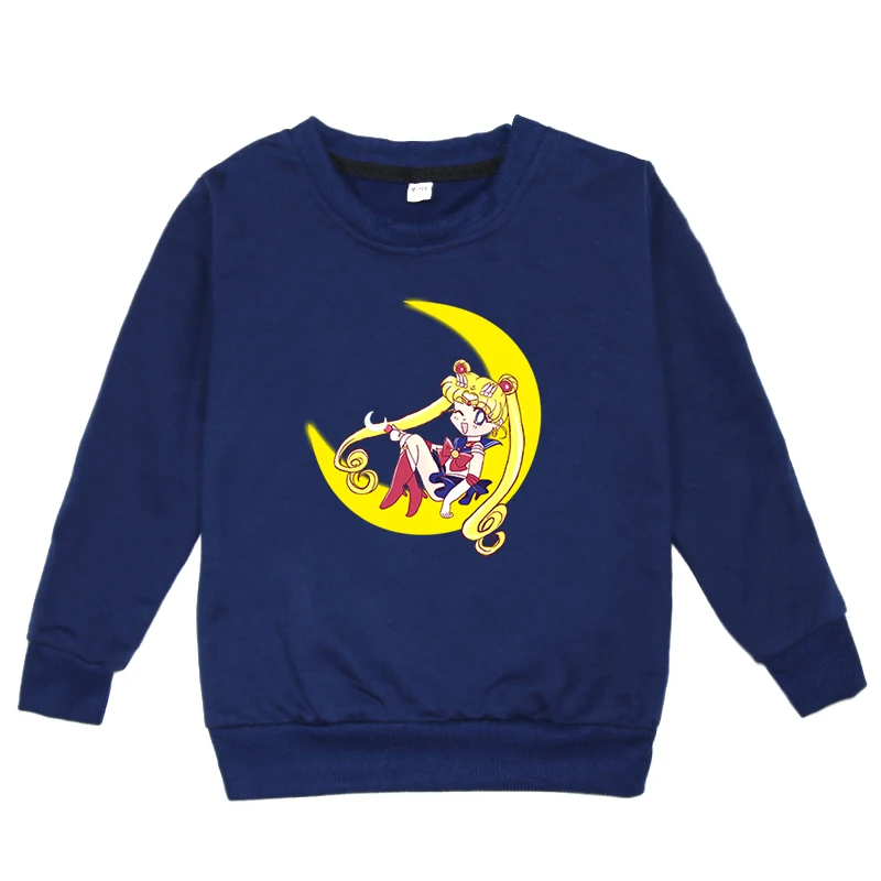 Hoodies 11 Sailor Moon/детская повседневная одежда для девочек с принтом Felpe ragaza; сезон весна-осень; Толстовка для маленьких мальчиков; хлопковая блузка; детские толстовки - Цвет: Hoodies 11