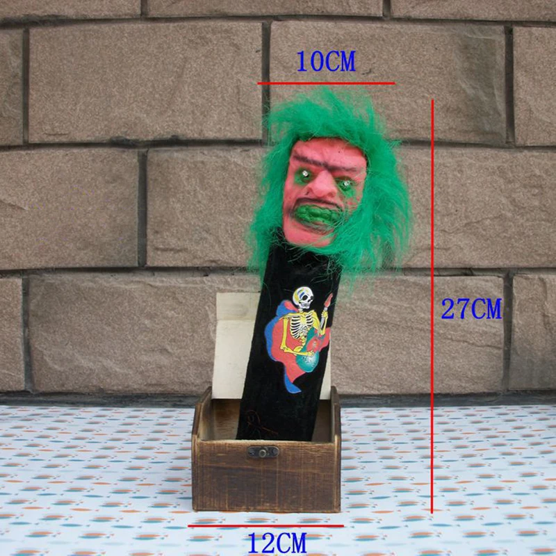 

1*Wooden Scare Box Tricky Toy Gift Prank Bizarre Freak Case Scare Box Scaring Trick Play Joke Toy Funny Scary Decoration