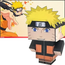 Uzumaki Наруто складной Резак Мини милый 3D бумажная модель бумажное ремесло аниме Рисунок DIY Cubee дети взрослые ремесло игрушки MG-020