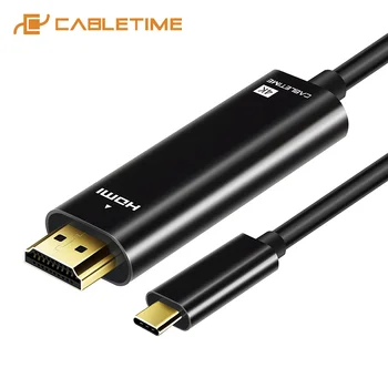 

CABLETIME USB Type C to HDMI Cable 4K 60Hz USB C DP Adapter USB-C DP Cable for Samsung Galaxy S9/S8 Huawei MacBook C025