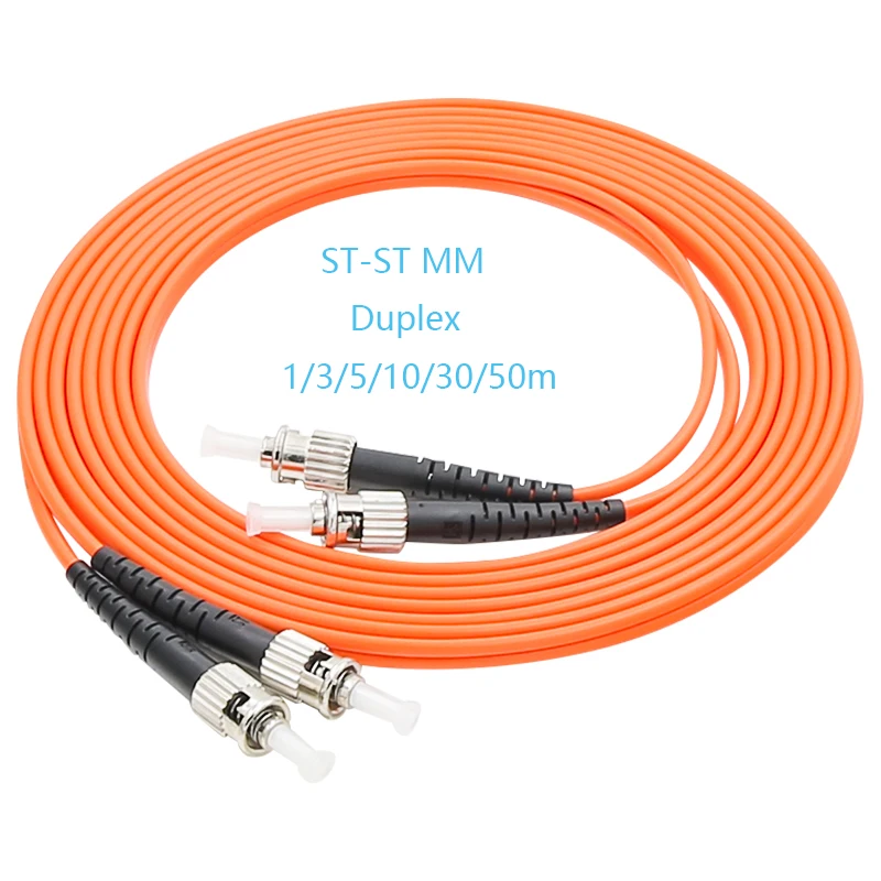 

10PCS/Pack ST/UPC-ST/UPC Muliti mode MM Duplex Fiber Optical Jumper Fiber Optic Patch Cord 1m/3m/5m/10m/30m/50m