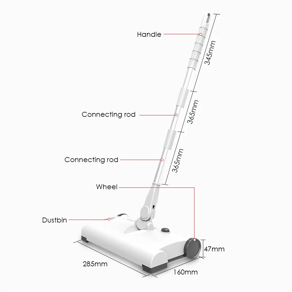 

Rechargeable Cordless Stainless Steel Vacuum Cleaner Electic Household Sweeping Mop Machine 0.28L Dustbin Household Cleaning