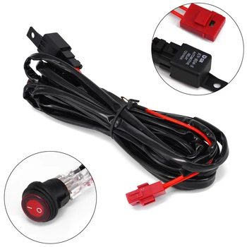 

12V Harness Relay Kit 30A Light ON/OFF Switch Off Road Daytime Running