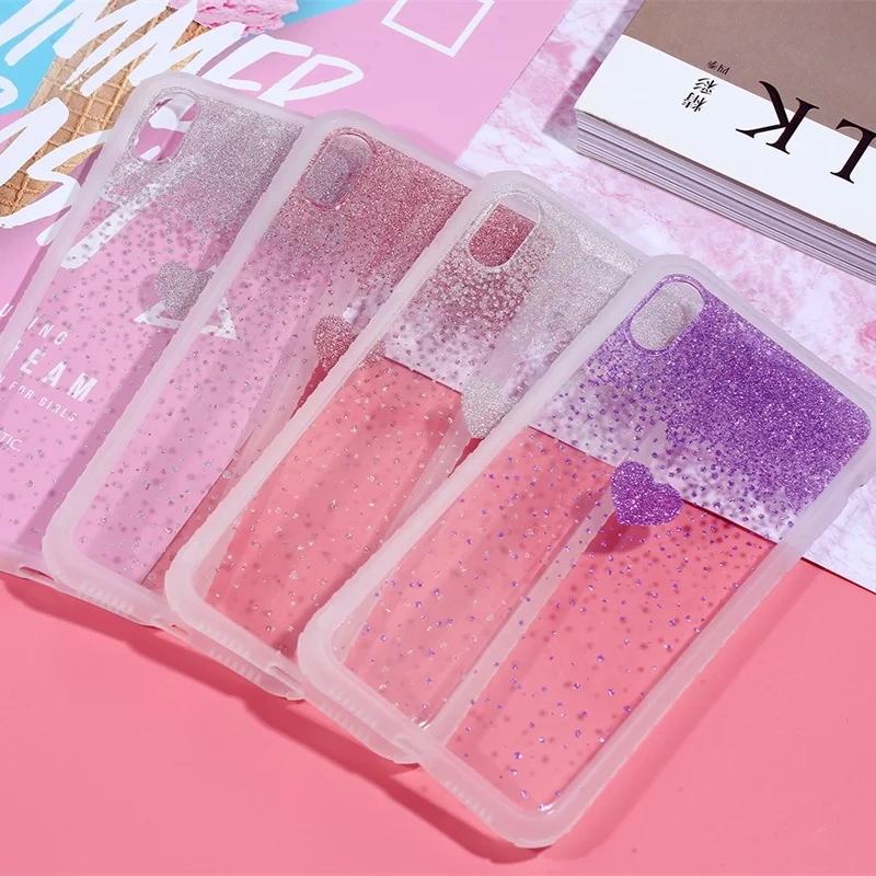 Милый чехол для телефона LISCN с сердечком Блестящий Прозрачный Роскошный iPhone 6 6S Plus