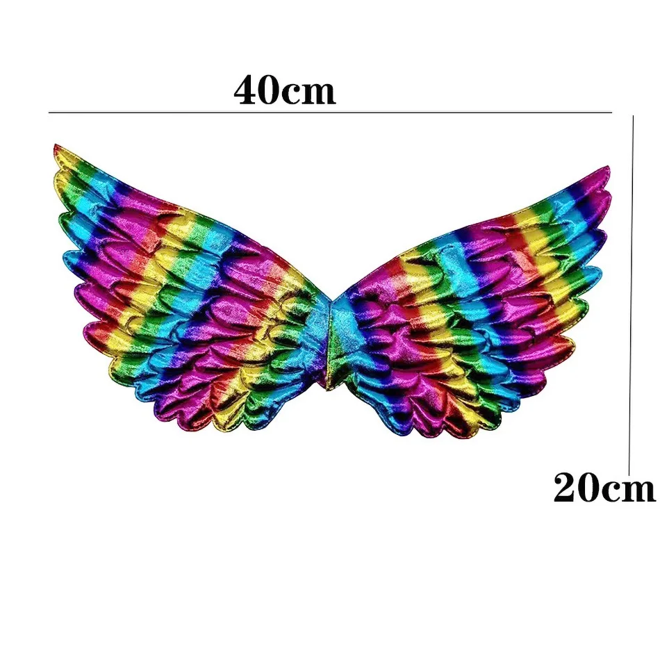 Little Boys Girls Party Accessories 4 Colors Rainbow Gold Silver Unicorn Wings Children Photography Props Kids Halloween Costume