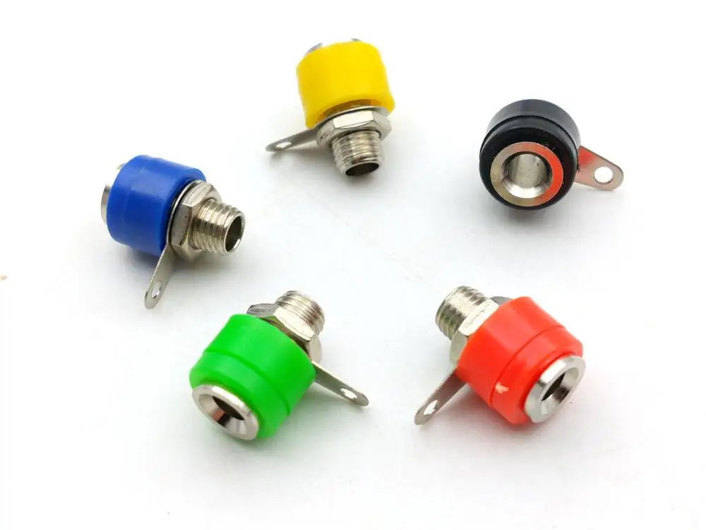 10 шт Латунное покрытие обвязочная стойка разъем типа банан для 4 мм бананового