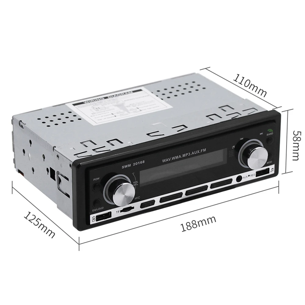 12V Car MP3 Multimedia Player Radio Bluetooth Car Kit FM Aux Input Receiver with Remote Control Car MP3 Player