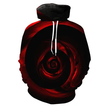 

Cool cartoon printed hooded pocket pullover men's tide hooded men's clothing