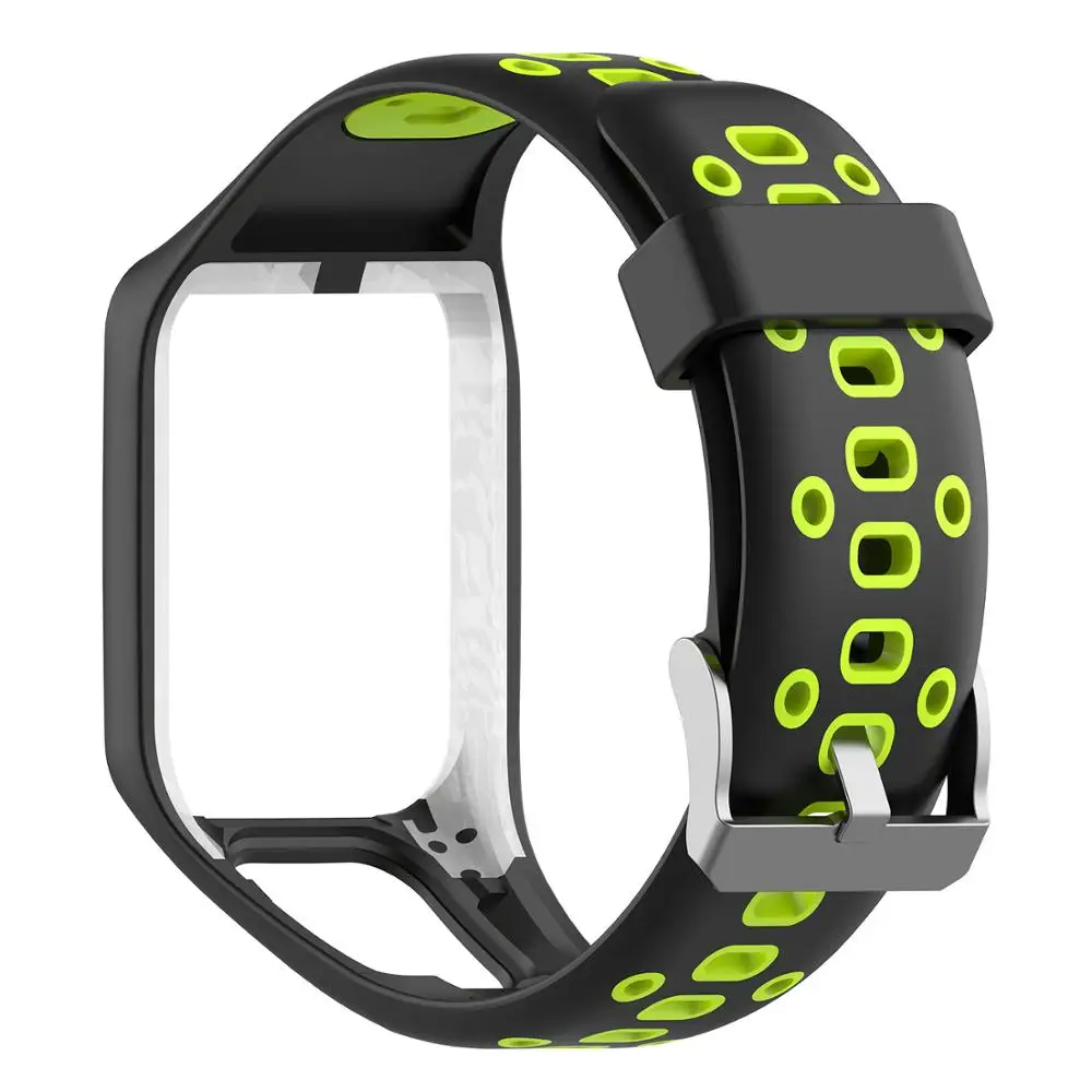 Сменный силиконовый ремешок для TomTom Runner 2/3 Spark/3 Спортивные gps часы силиконовый браслет ремешок для часов умный Браслет - Цвет: Black Lime