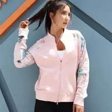 Новая мода печати свободный Бег Фитнес Йога femme пальто с длинным рукавом Повседневный тренажерный зал упражнения женская верхняя одежда