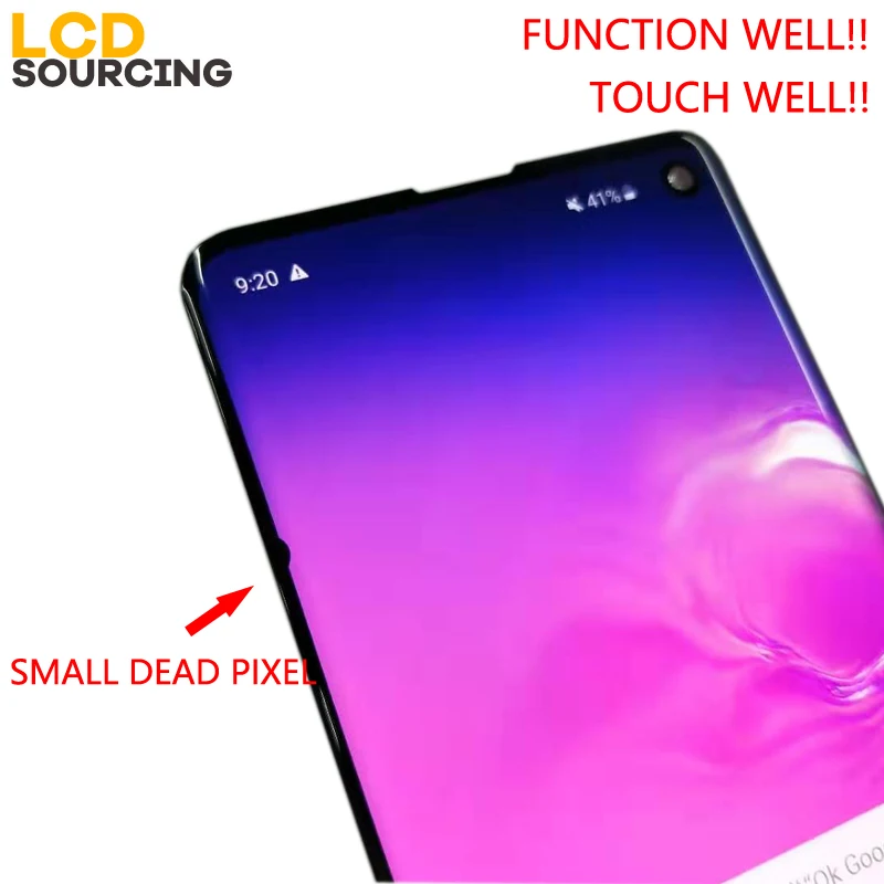 Amoled маленькие битые пиксели для SAMSUNG Galaxy S10 lcd G973F G973FD дисплей S10+ Plus G975F G975FD кодирующий преобразователь сенсорного экрана в сборе