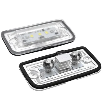 

Set License Plate Lights Car Auto Exterior White ABS For Mercedes SL R230