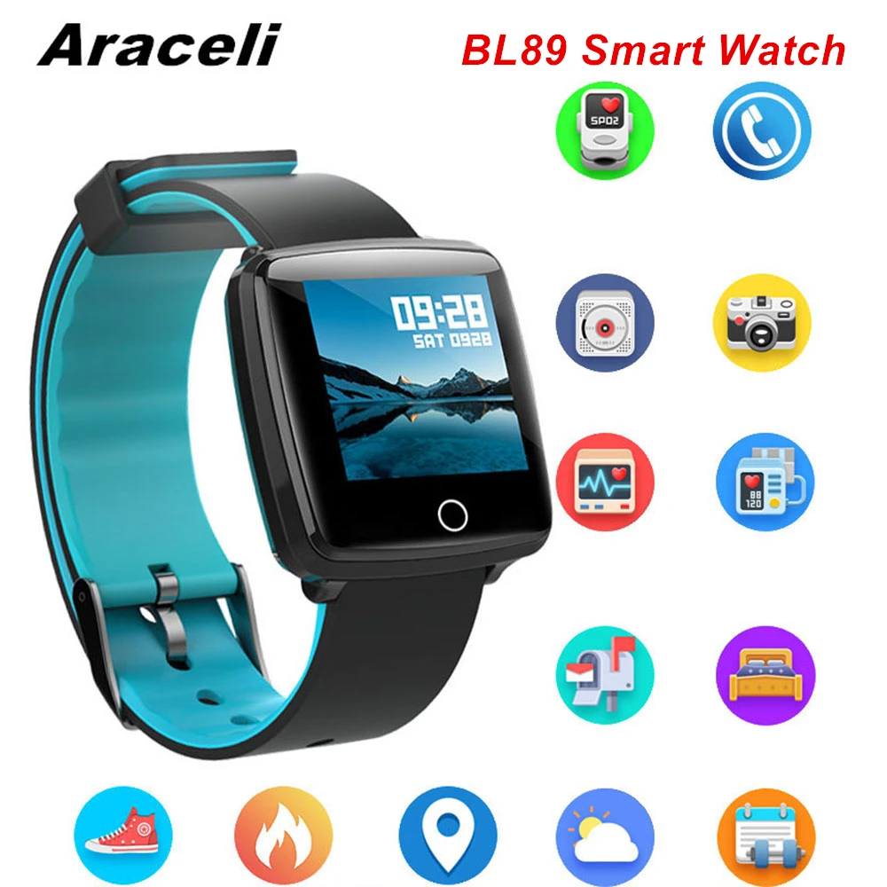 

BL89 Smart Watch IP67 Waterproof Fitness Tracker Heart Rate Monitor Blood Pressure Women men Clock Smartwatch BL89 Smart Watch