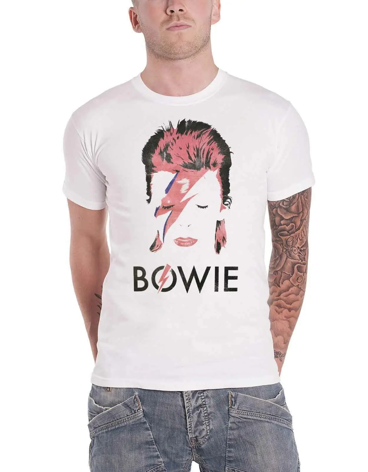 Футболка David Bowie с винтажным логотипом Аладдина Сане новая официальная мужская