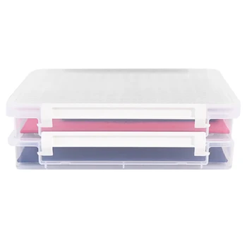 

Stackable Transparent File Storage Box Moisture-proof Document Paper Storage Container Convenient Office Supplies