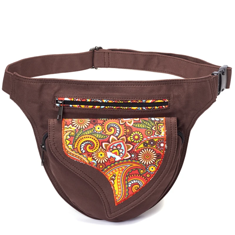 Bolsa De Regalos Florales De Abedul Riñonera De Flores Riñonera De Lona Para Cintura De Cadera, Abedul-Floral, Riñonera
