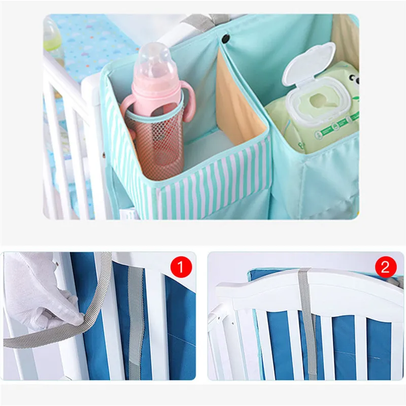 Portable Baby Crib Organizer Bed Hanging Bag for Essentials Diaper Storage Cradle Bedding Set Caddy | Мать и ребенок