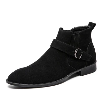

Fashion comfortable Autumn Men Chelsea Boots Ankle Boots High-top Martin Boots Outdoor Walking Shoes Wear Resistant Casual Shoes