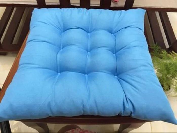 Бытовая плотная однотонная шлифовальная Подушка для стула, подушка для стула, зимняя офисная барная подушка для студенческого стула на заднем сиденье, диванная подушка для бедер - Цвет: Sky blue