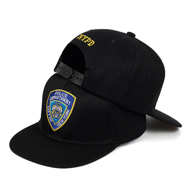 Новая мода вышивка NYPD полиция бейсболка женская на открытом воздухе армейская шляпа Повседневная шляпа для отца мужская шапка тактическая - Цвет: Черный