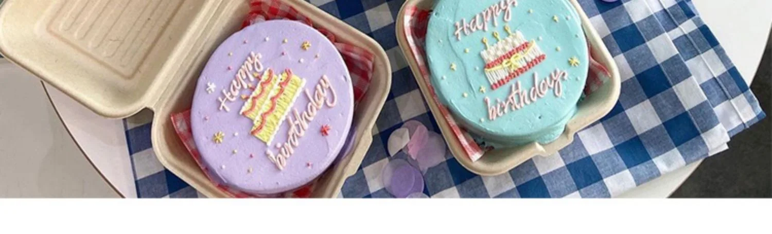 Wooden Disposable Serving Plates Picnic Bento Box Teller Pulp Dessert Cake Burger Packing Fruit 플라스틱 접시 Assiette Jetable Mariage