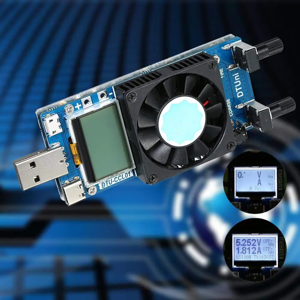 0.2A-3A 35W lcd USB электронный модуль загрузки Регулируемый тестер постоянной батареи