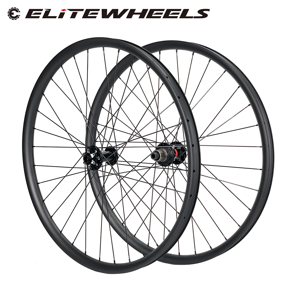 ELITEWHEELS 26er MTB Carbon Wheels Tubeless Rims Novatec D791/D792 J-BEND XC AM Enduro DH For 26 Inch Mountain Bicycle Wheelset | Спорт и
