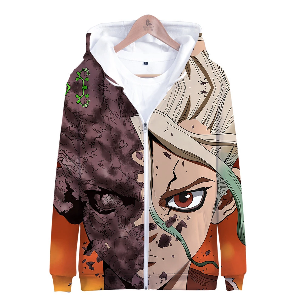 Anime Dr Stone 3d Print Zip Up Women Men Hoodies Sweatshirts Streetwear Hip Hop Zipper Hooded Jacket Male Sportswear Cosplay Hoodies Sweatshirts Aliexpress