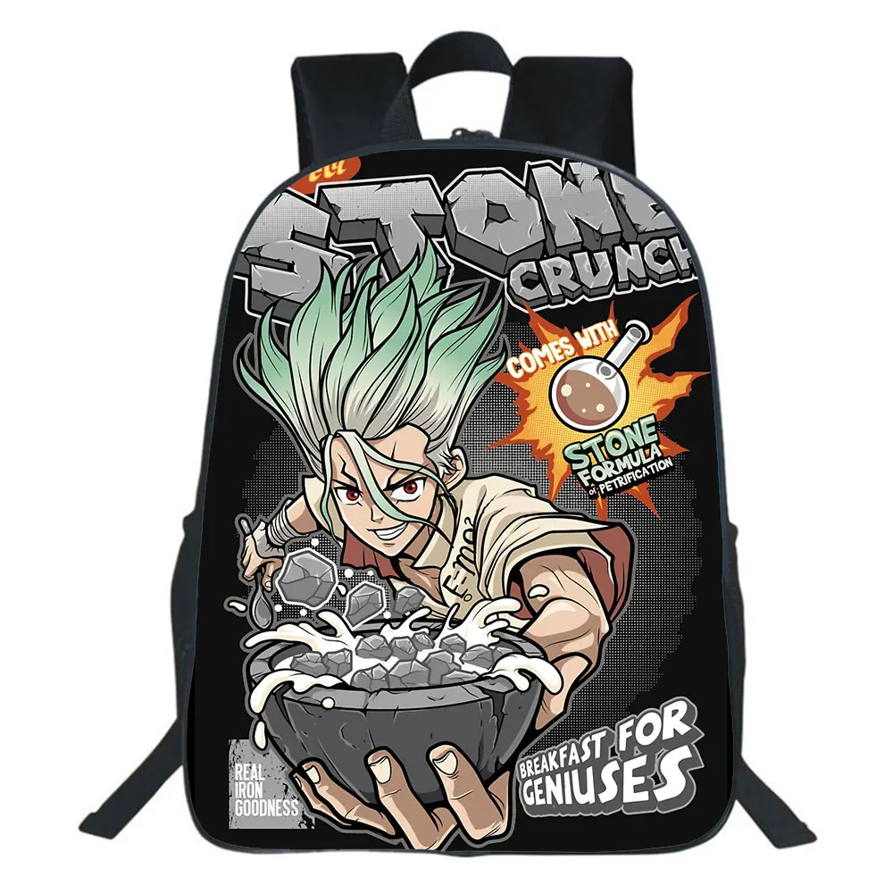 DR.Stone Backpack Kindergarten Cartoon School Bag Teens Girl Storage Bag Travel Bags Children Rucksack Mochila