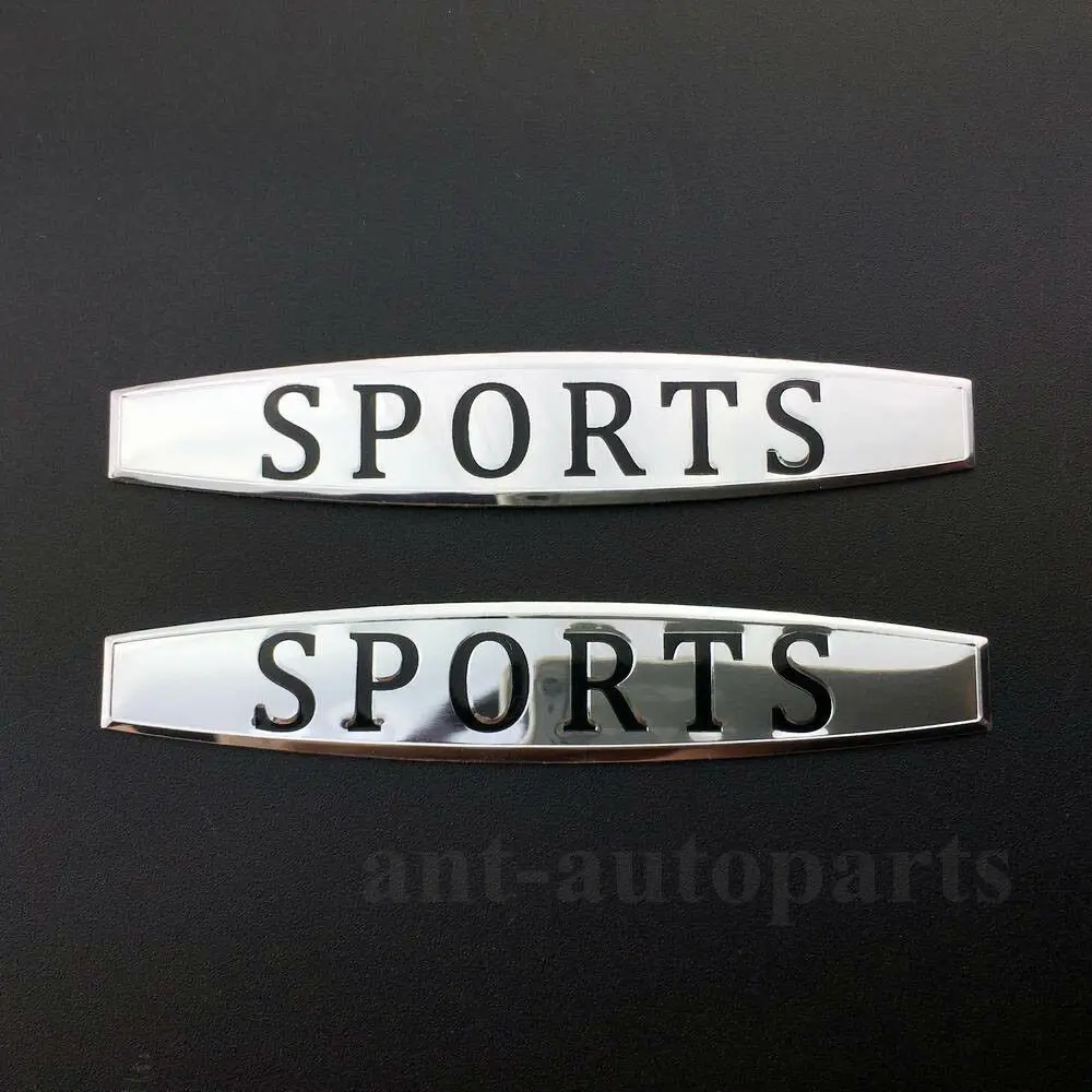 

2pcs Aluminum Sports Racing Auto Car Trunk Side Emblem Badge Decal Sticker