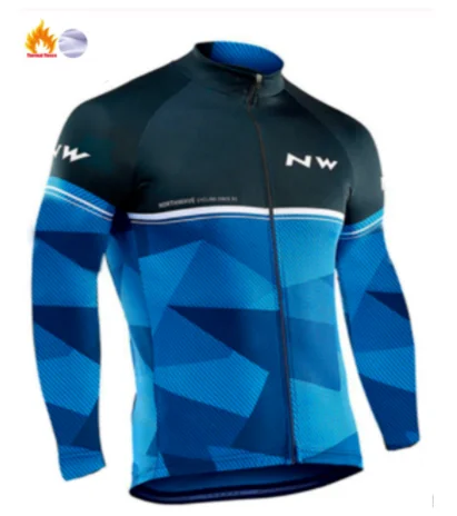 Pro NW Для мужчин с длинным рукавом Одежда для велоспорта Ropa Ciclismo Invierno Hombre зима Термальность флис Велоспорт Джерси комбинезон комплект - Цвет: 21