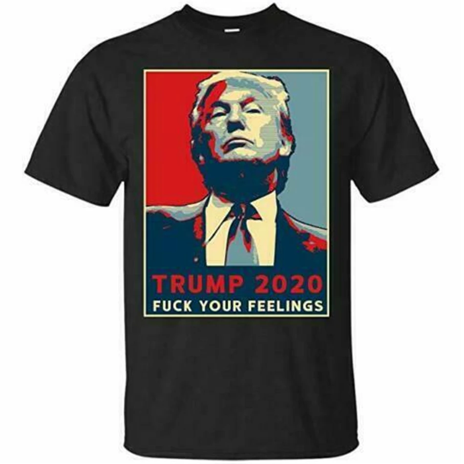 Забавный Трамп Fk ваши ощущения черная футболка печать одежда | Мужская