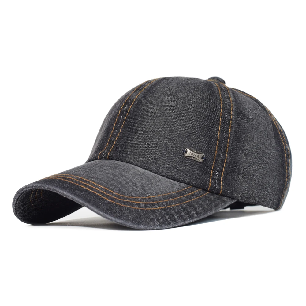  - Vintage Washed Cotton Baseball Cap Men Women Denim Dad Hat Adjustable Trucker Style Low Profile