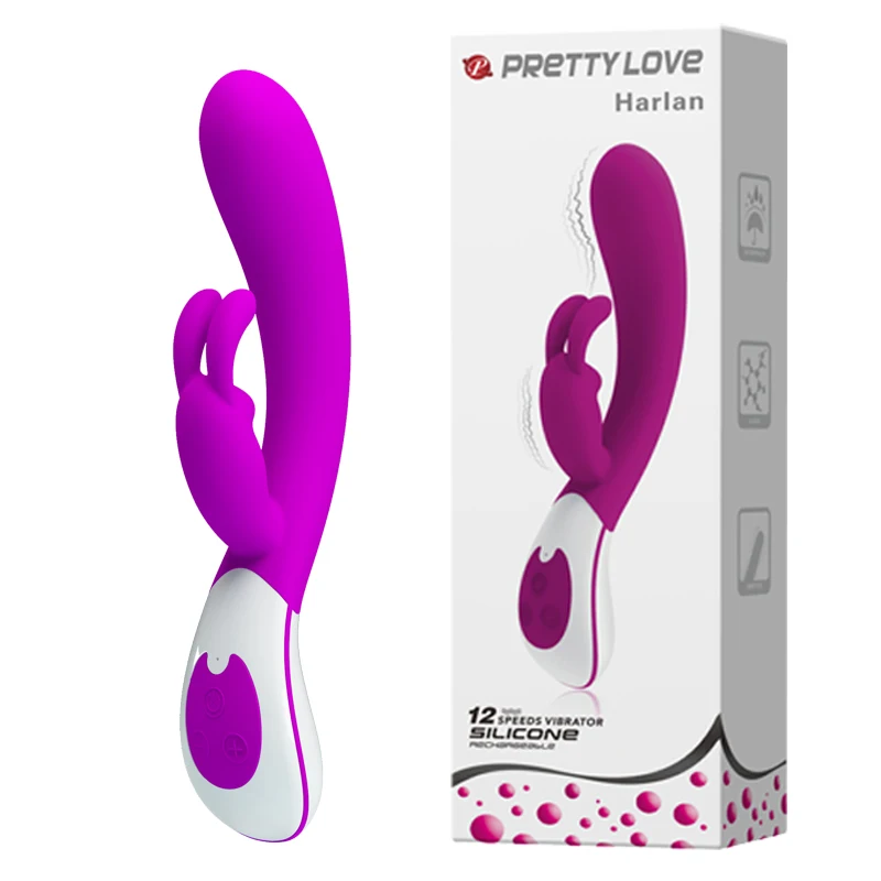 Фаллоимитатор-вибратор Pretty Love 12 функций двойной массажер точки G секс-игрушки для
