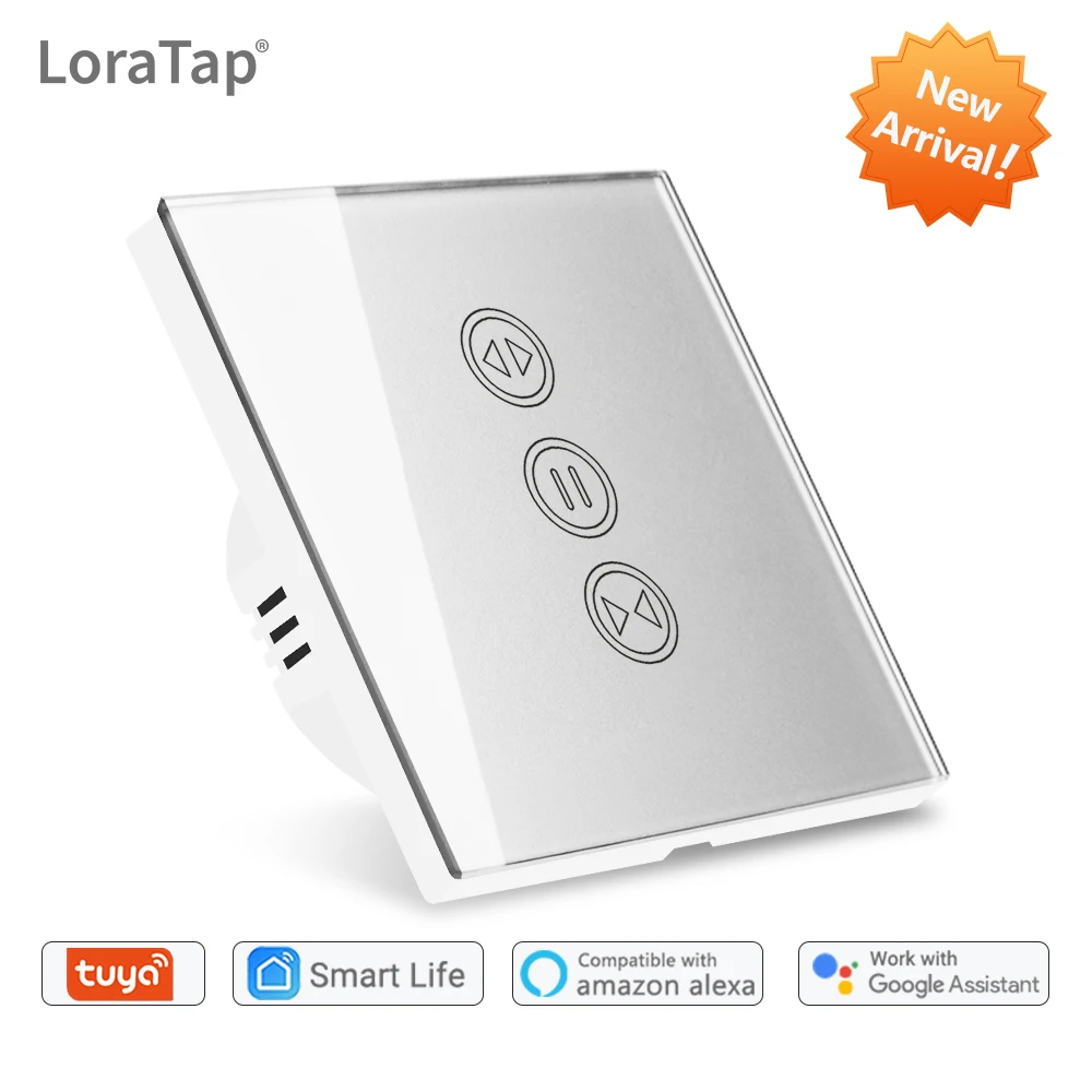Tuya Smart WiFi Curtain Blind Switch for Roller Shutter electric Motor Google Home Alexa DIY Smart Home App Timer Silver Color afbeelding
