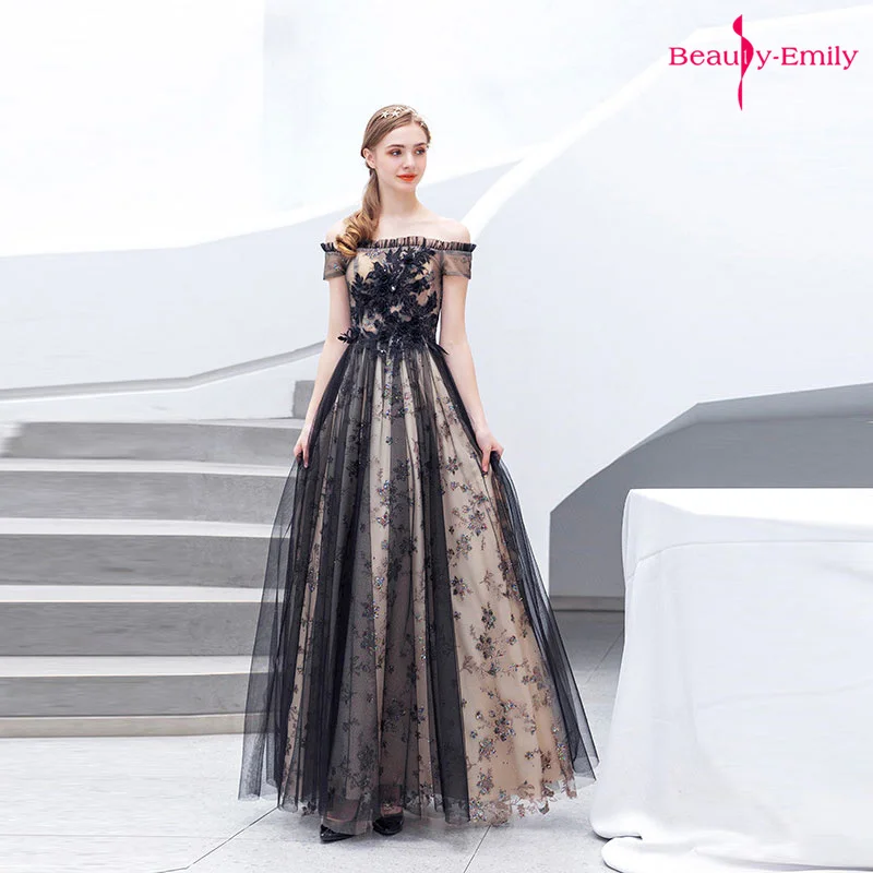 Женское вечернее платье с блестками Beauty Emily фатиновое плиссированное открытыми