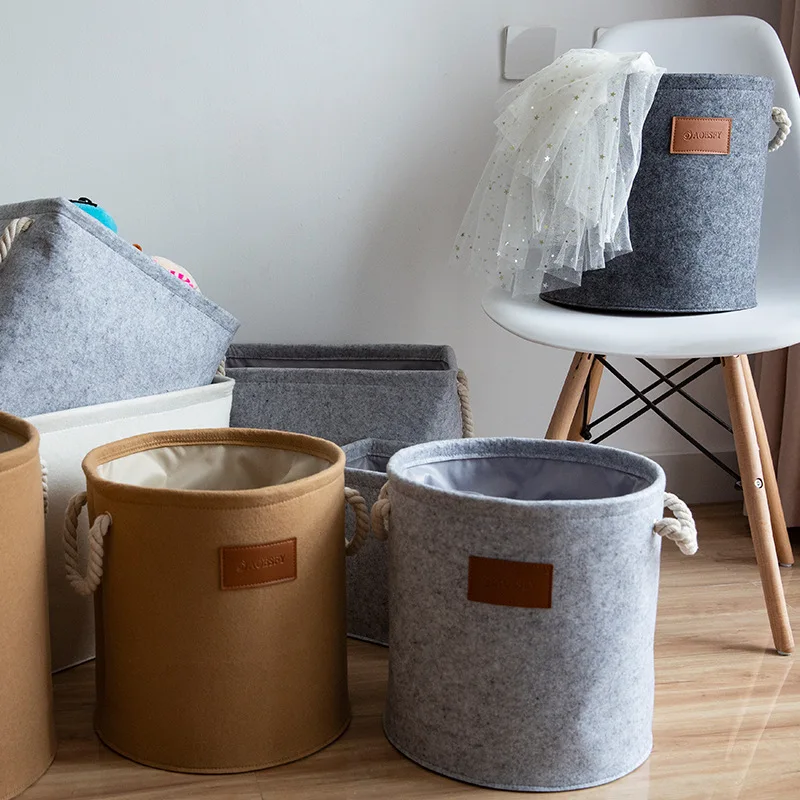 

High Quality Linen Desktop Storage Box Printing Sundries Storage Basket European Style Multi-Function Organizer Storage Boxes