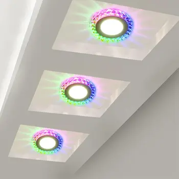 

LED Modern Crystal Ceiling Light Circular Mini Ceiling Lamp Rotunda Light For Living Room Aisle Corridor Kitchen Lighting