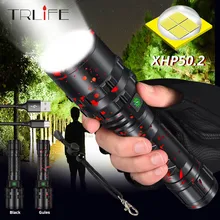 Мощный XHP50.2 светодиодный светильник-вспышка Xlamp алюминиевый охотничий L2 водонепроницаемый 5 режимов фонарь светильник Lanterna 18650 26650 Аккумулятор для охоты