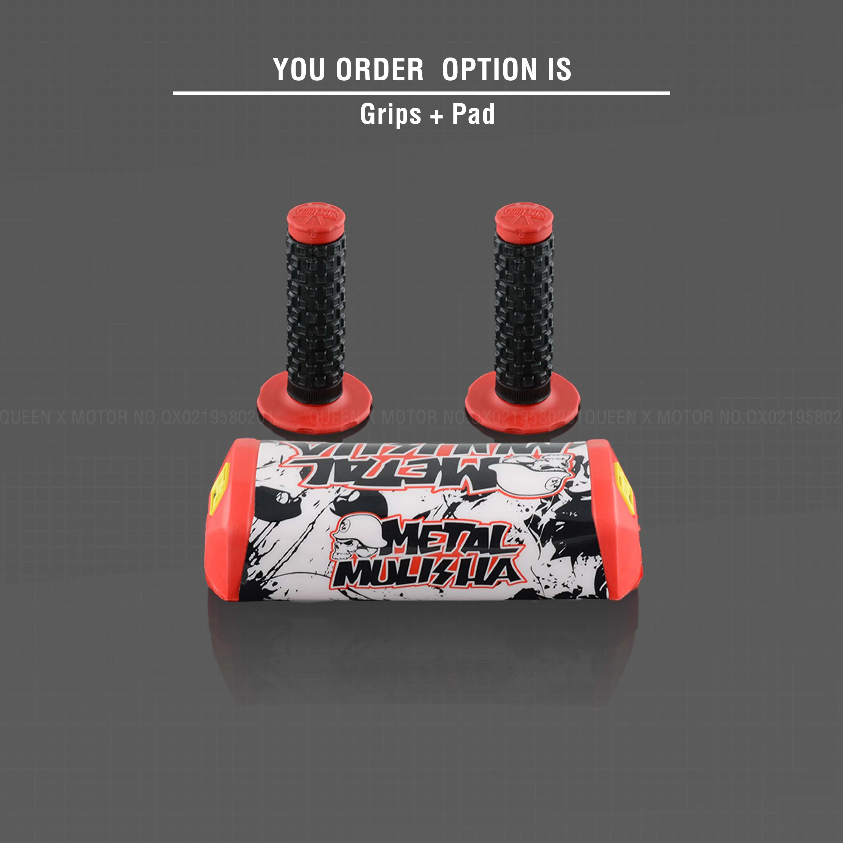 Руль для Pro Taper Pack Bar 1-1/" 6 дней Fatbar Колодки Ручки Pit Pro Racing Dirt Pit Bike мотоцикл с адаптер cnc - Цвет: Red Pad Grip
