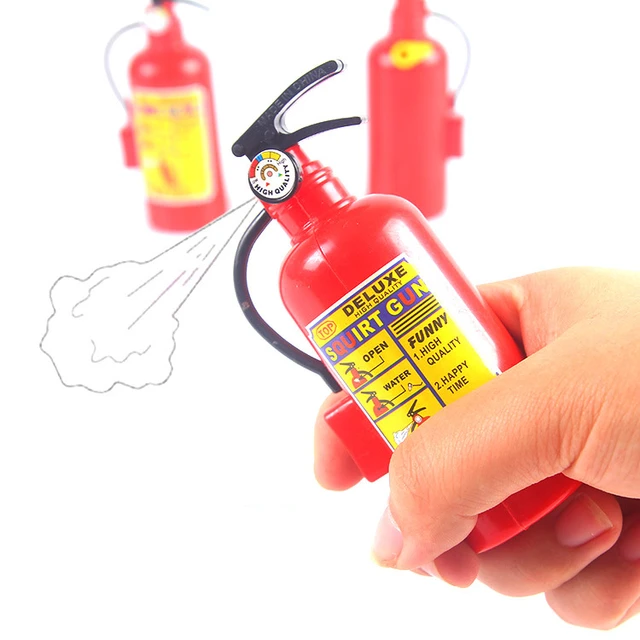 Funny Mini Fire Extinguisher Toys Whole Person Prank Toy Mini Water Gun Spray Water Children Firefighters Professional Props 2