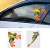 New Funny 3D Car Stereo Frog Sticker Funny Cute Green Decal For Car-styling Automobile Window  Laptop Luggage Bike Toy Decal